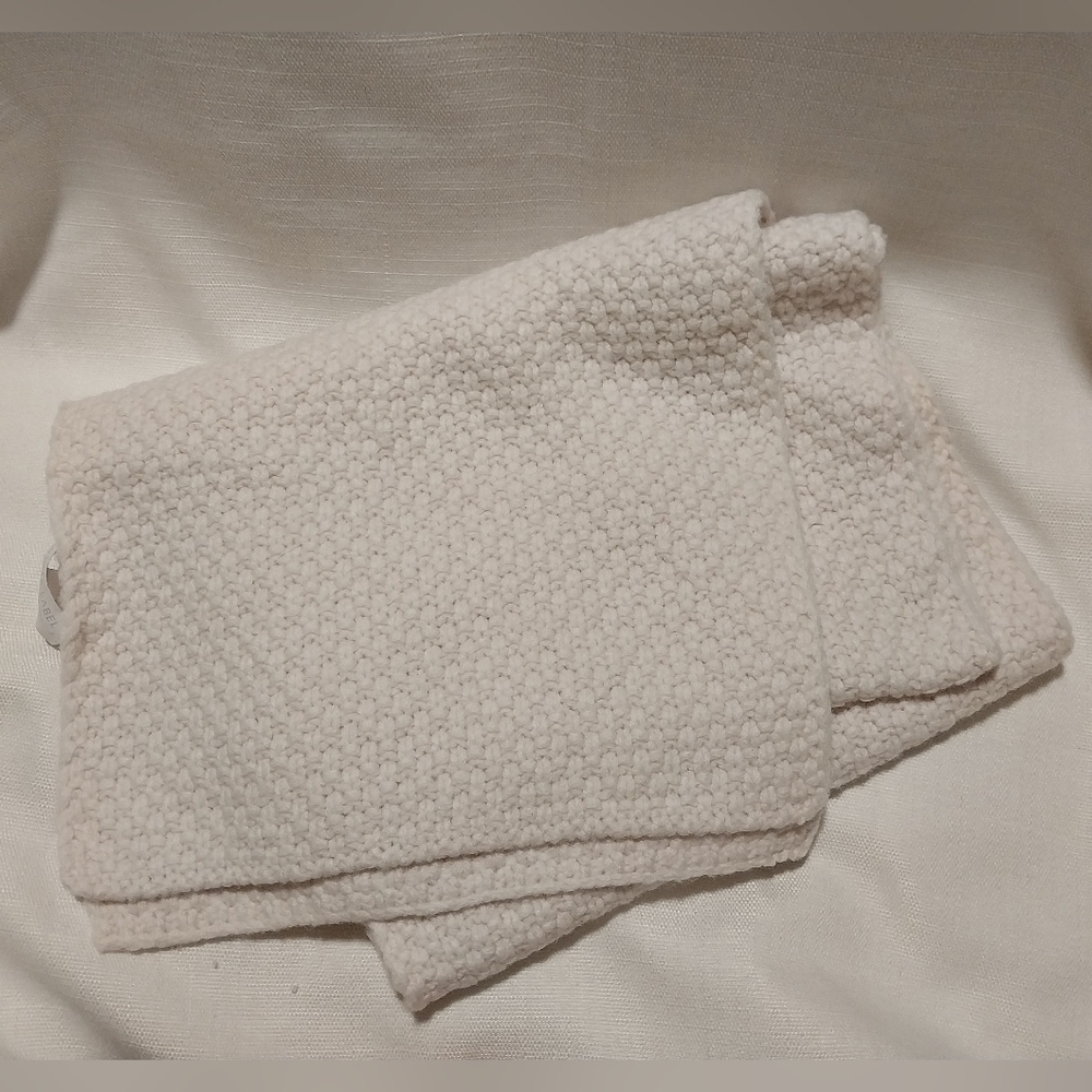 The White Company White Label Ivory Wool Alpaca Blend Long Scarf 12.5"×44"